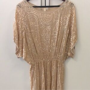 Wyatt Champagne Sequin Cocktail Dress, S ❤️ F